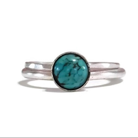Moodtherapy | Jewelry | 925 Sterling Silver Turquoise Stacking Ring Set ...